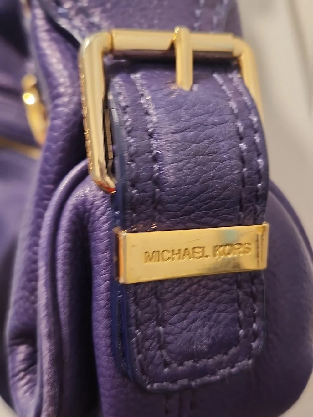Michael Kors Blue Leather Shoulder Bag